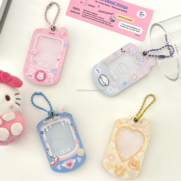 Custom Design Mini ID Photocard Holder Keychain - Stars Photo Collect Kpop Acrylic Card Holder