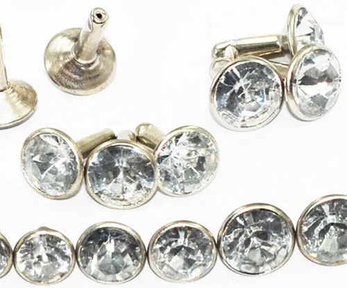 Rhinestone Rivets with Crystal Stone Embellished