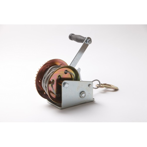 2000lbs yellwo zinc galvanized wire rope hand crank winches