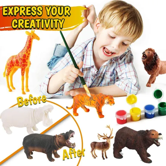 Wholesale Hot-Selling DIY Kids' Wild Animal Craft, Art, and Drawing Painting Set