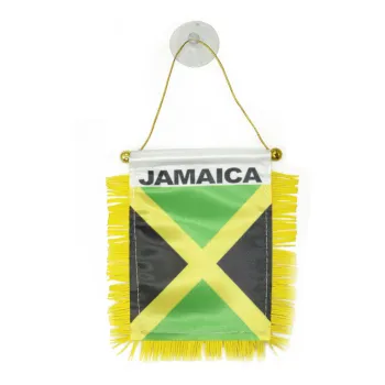 Custom 4x6 Inch Hanging Jamaica Flag Car Mirror Decoration