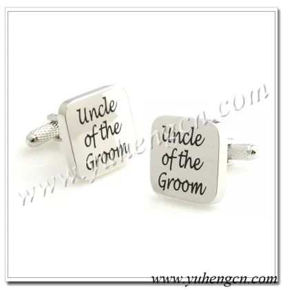 Elegant Square Uncle of the Groom, Uncle of the Bride Wedding cufflinks