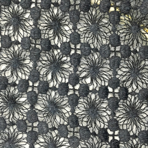 Mat Poly Piece Dyed Chemical Lace Fabric