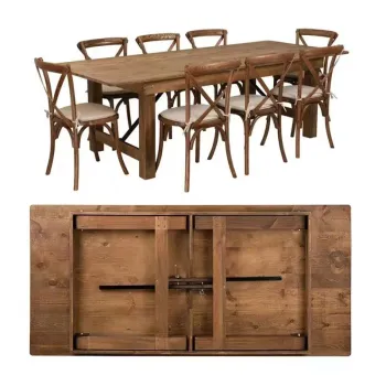 Modern Style Folding Rustic Pine Farm Wood Table for Garden Camping Wholesales