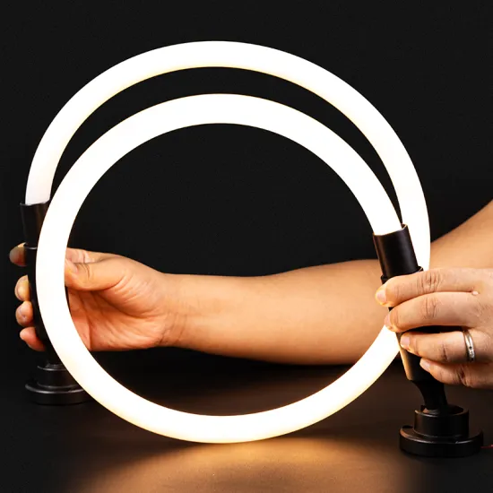 360 Degree Round Neon Flex Light LED Wall Lamp with Base for Indoor Lighting