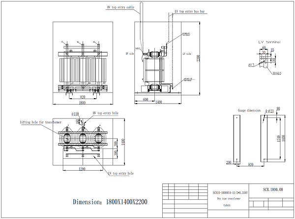 1000KVA DRY TYPE TRANSFORMER