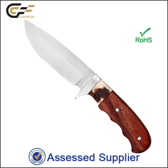 420 Stainless Steel Fixed Blade Knife With Wood Handle/ Knives Made in China