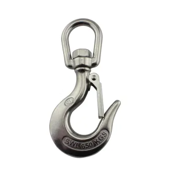 350KG stainless steel eye swivel crane hooks for truck