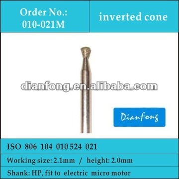 inverted cone shape medium grit diamond cotating abrasive tools