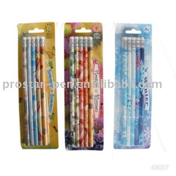 Pormotional custom wooden pencil set