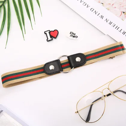 3cm Women's Jeans Elastic Knitted Canvas Stretch Belts - Invisible, Traceless, and Versatile