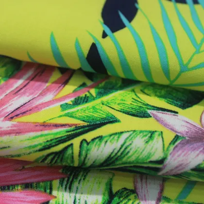 40s ecovero rayon poplin printed fabric