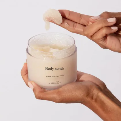 Body scrub salt coffee for exfoliation dead skin