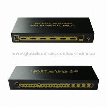 4-2 HDMI Matrix Routers, 4K Ultra HD, 2D and 3D, 3.5mm Headphone Port