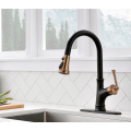 Nikel bersalut reka bentuk bergaya Black Kitchen Sink Faucet