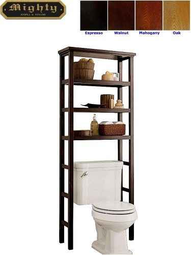 Wooden 3 Tier Space Saver Over the Toilet Bathroom Shelf