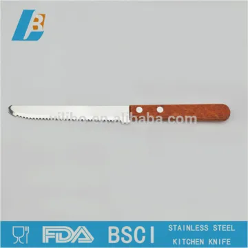 Wooden handle stainless steel steak knife