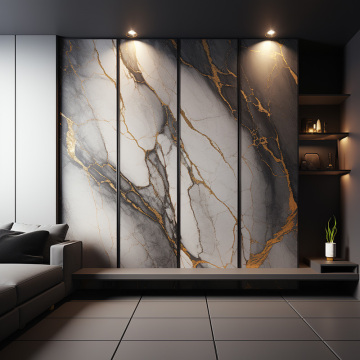 Quality Glossy Interior House Wall Panels - Black Slate WPC SPC Composite Plastic PVC Efecto Madera