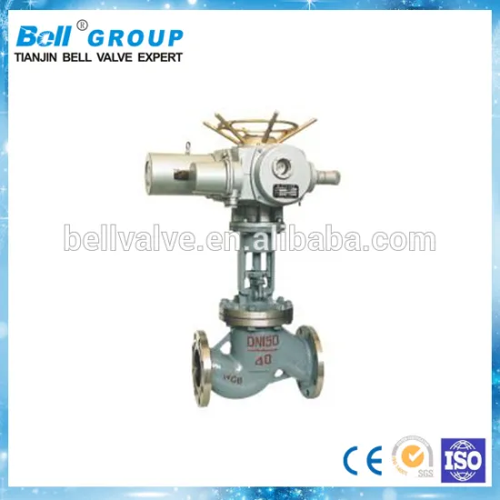 Stainless Steel Electric Globe Valve / Cast Iron Stop Valve / DN50-300 Stop Valve