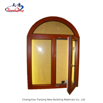 Antique Curved Solid Wood Window Frame