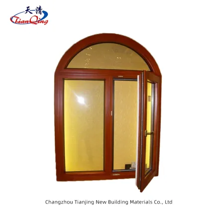 Antique Curved Solid Wood Window Frame