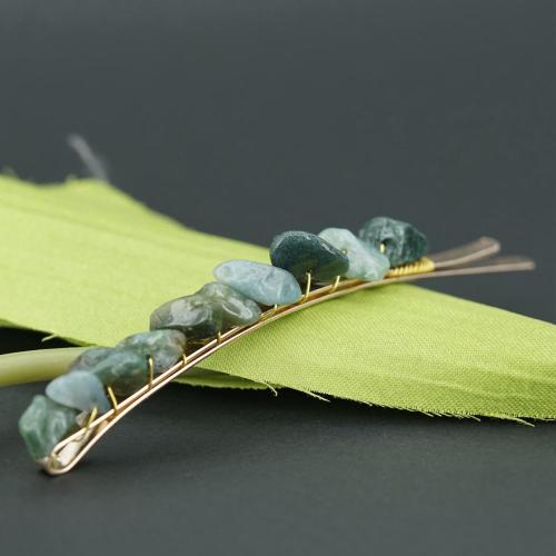 Natural Stone Clip Shiny Hair Clip Hair Accessories Girls Hairpins Crystals Natural Stone Hair Clips Woman Head wear Jewelry