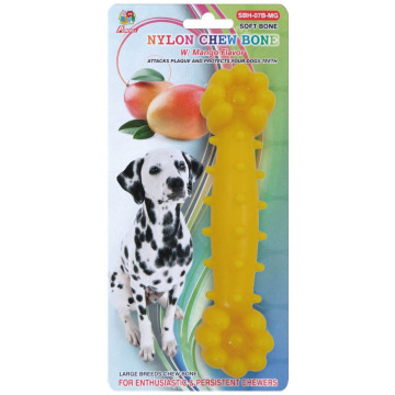 Percell 7.5" Nylon Dog Chew Bone Mango Scent