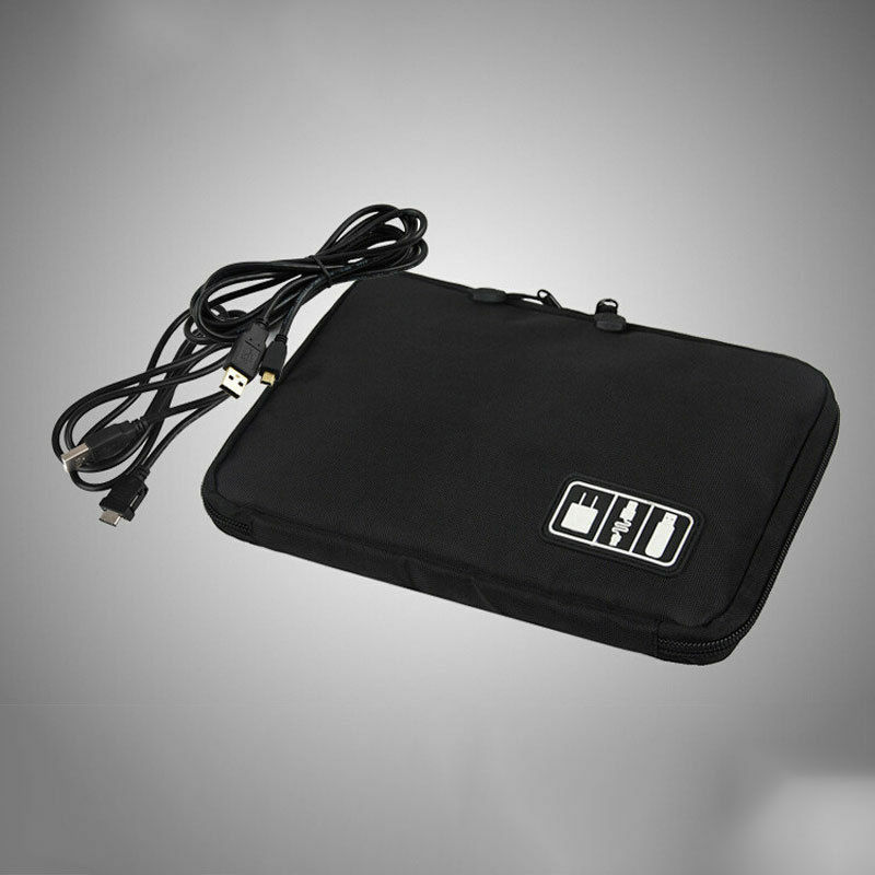 1pc Travel Electronics Cable Organizer Bag Portable Storage Case for Mobile Phone Hard Drive Cords USB Cables Charger Organizer