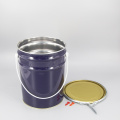 Round Tinplate Metal Paint Tin Can with handle