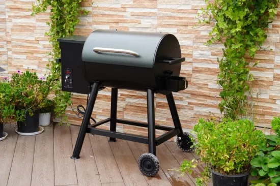 Good Price Outdoor Controller Wood Pellet Smoker BBQ Barbecue Grill with Wheels