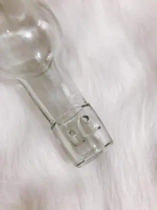 Transparent Le buckle  Button Glass Bottle