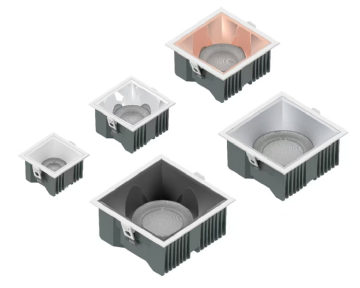 Aluminum Modern Design IP54 LED Spotlight - 12W Office Black White Round Square Ceiling Light
