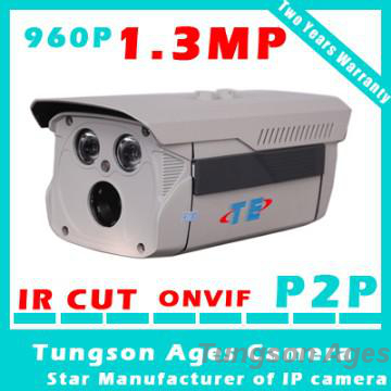 ONVIF2.0 1.3 MegaPixel Auto-varifocal IP camera With POE