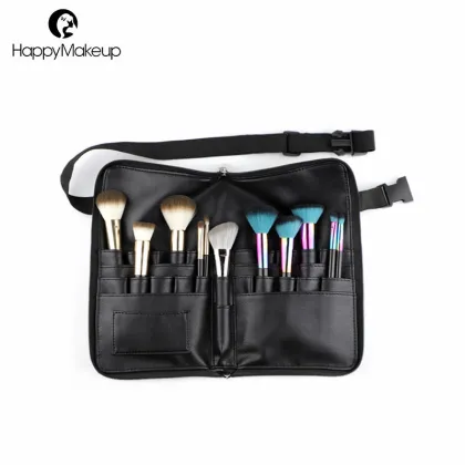 OEM ODM Professional PU Leather Makeup Brush Waist Bag