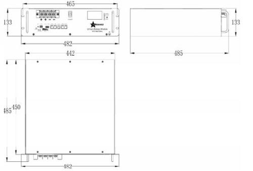 48V 50AH LIFEPO4 Storage Home Rack Home Storage