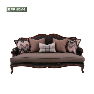 High End French Style Hard Wood Sofa and Coffee Table Set