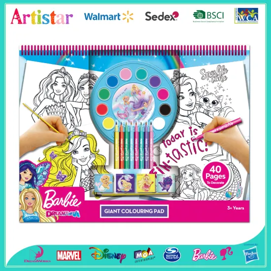 BARBIE Giant colouring set