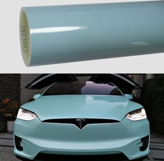 Crystal gloss ice blue car wrap vinyl