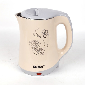 1500W 1.8L SS201 Double Layer Electric Kettle with Keep Warm Function for Hotels