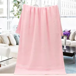 Cotton Pink Bath Towels with Dobby Satin