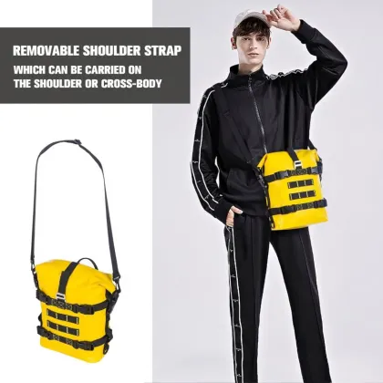 Durable Waterproof Motorcycle Trunk Bag - Moto Helmet Tail Bag for Rear Seat