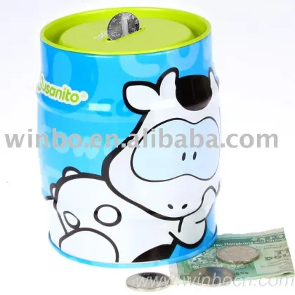 Beer barrel kids tin money box