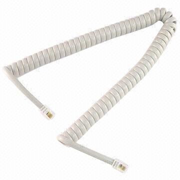 Telephone Cable with RJ45 Connector, Available in Green, White, Transparent and Black