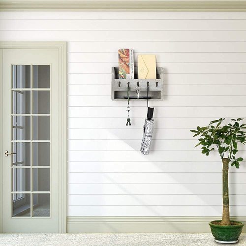 Home Improvement Wooden Wall-Mounted Key and Mail Holder Manufactory