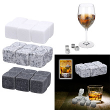 6pcs Whisky Stones Natural Ice Cube Whisky Stone Whisky Rock Cooler Bar Wine Ice Stone Whisky Stones Wedding Gift Bar Supplies