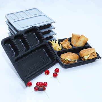 4 Compartment PP Takeaway Food Packaging Boxes for Microwave