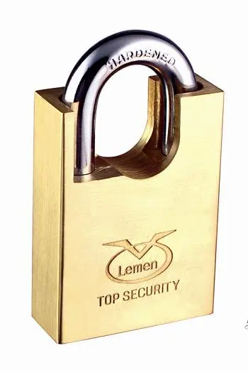 Square Type Beam-Wrapped Brass Padlock