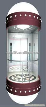 Machine roomless Cottle Elevator Glass Round