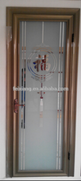 Cheap alumnium glass bathroom door