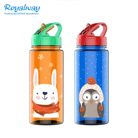 Promotional Double Wall Tritan Water Bottle with Suction Nozzle for Kids